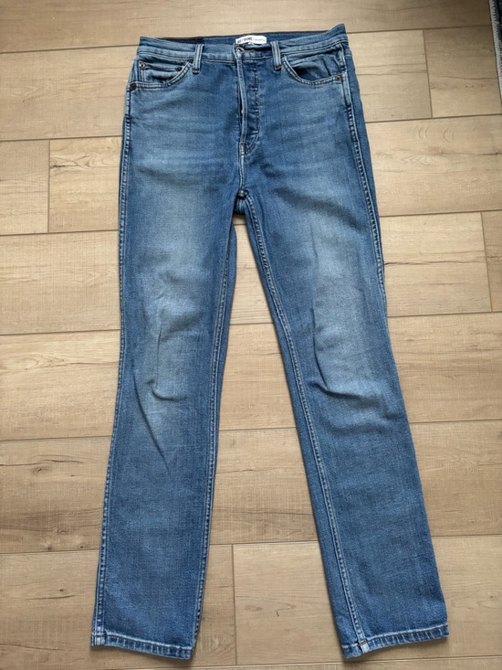 Re/Done Denim - Re/Done Originals Double Needle Long Straight Hazey Blue